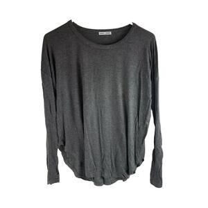 Sweet Romeo Shirt Women's large casual Gray Thumbhole Long Sleeve Stretch NWT!